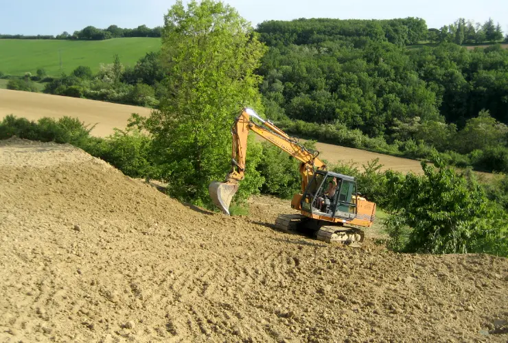 Terrassement enrochement sur Venerque, Nailloux, Baziege, Castanet.